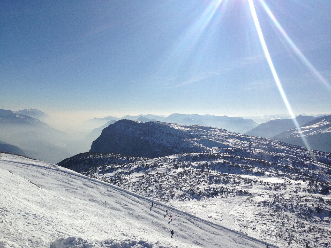 snow skiing white free photo