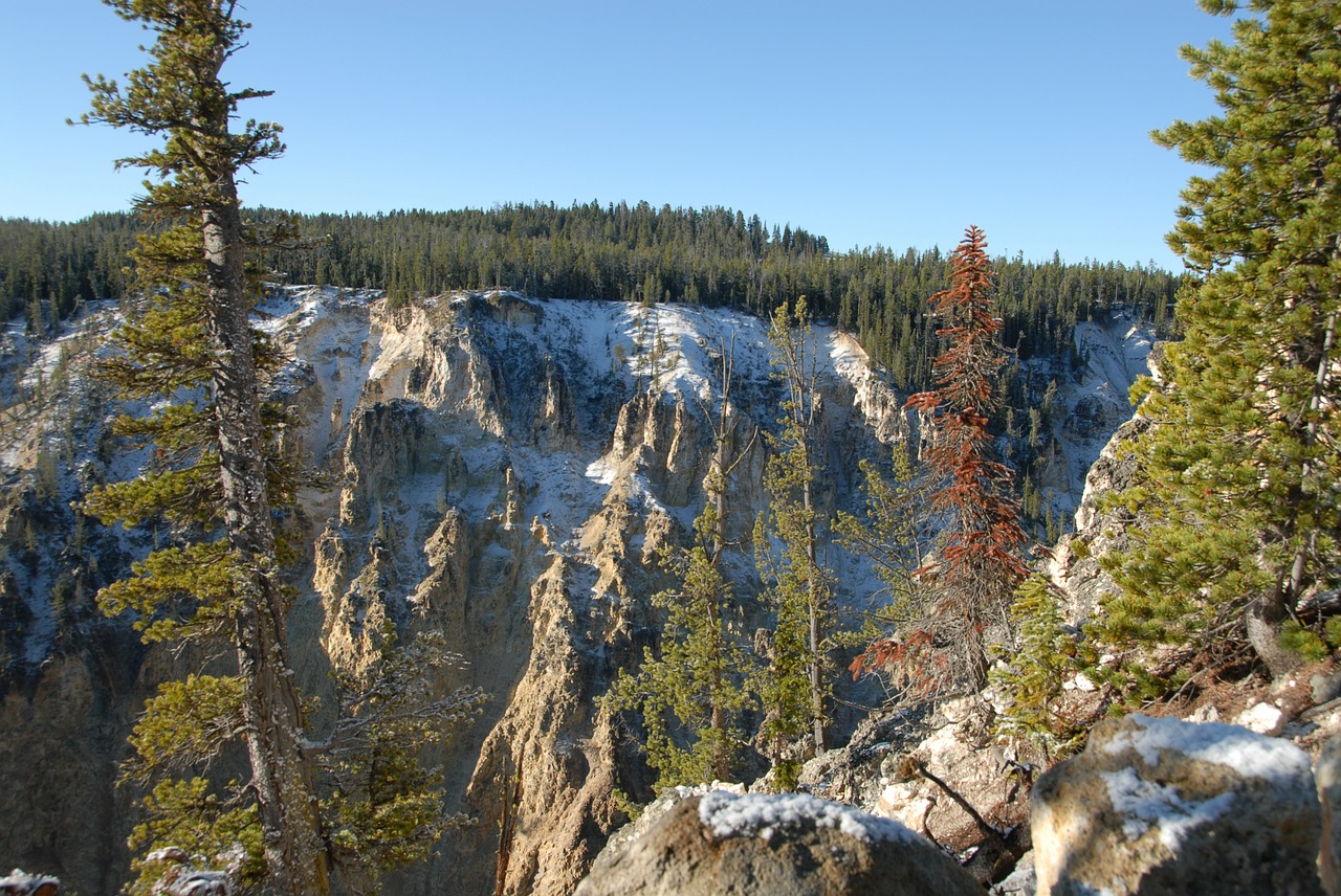 snow scenery canyon free photo