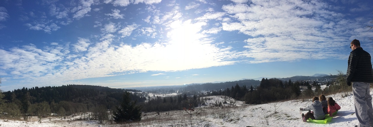 snow panoramic sky free photo