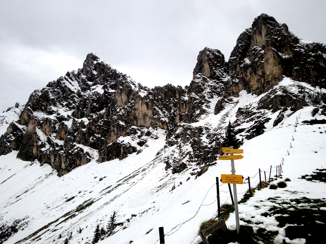 snow hiking mountains free photo