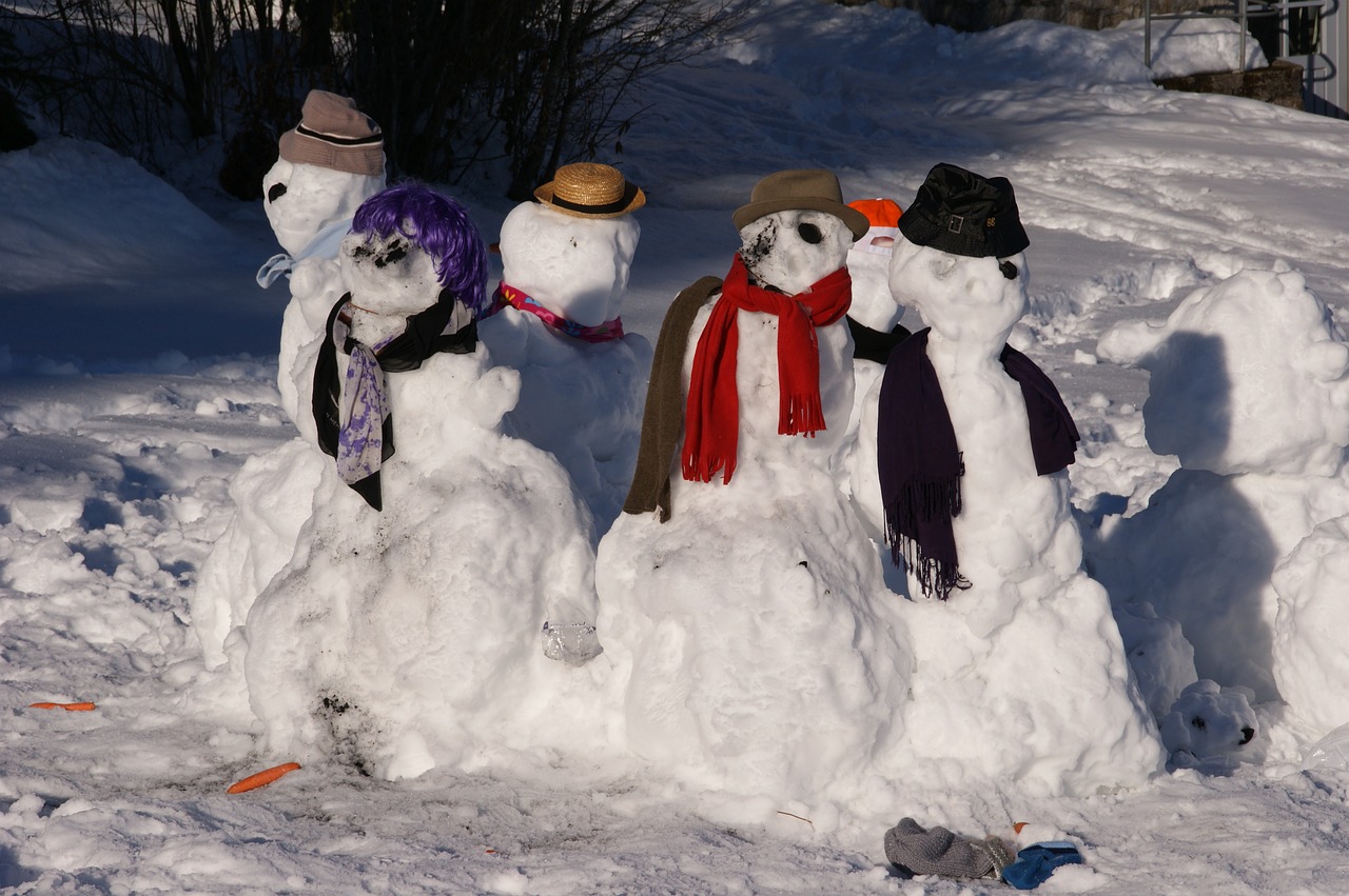 snow winter snow man free photo