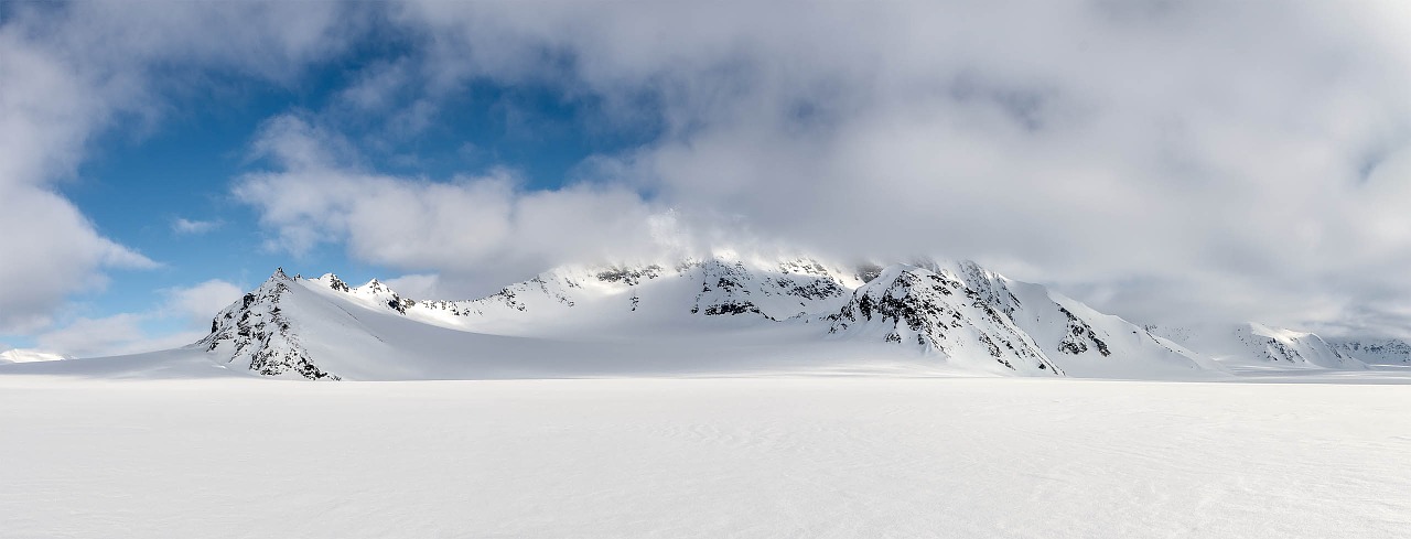 snow mountains clouds free photo