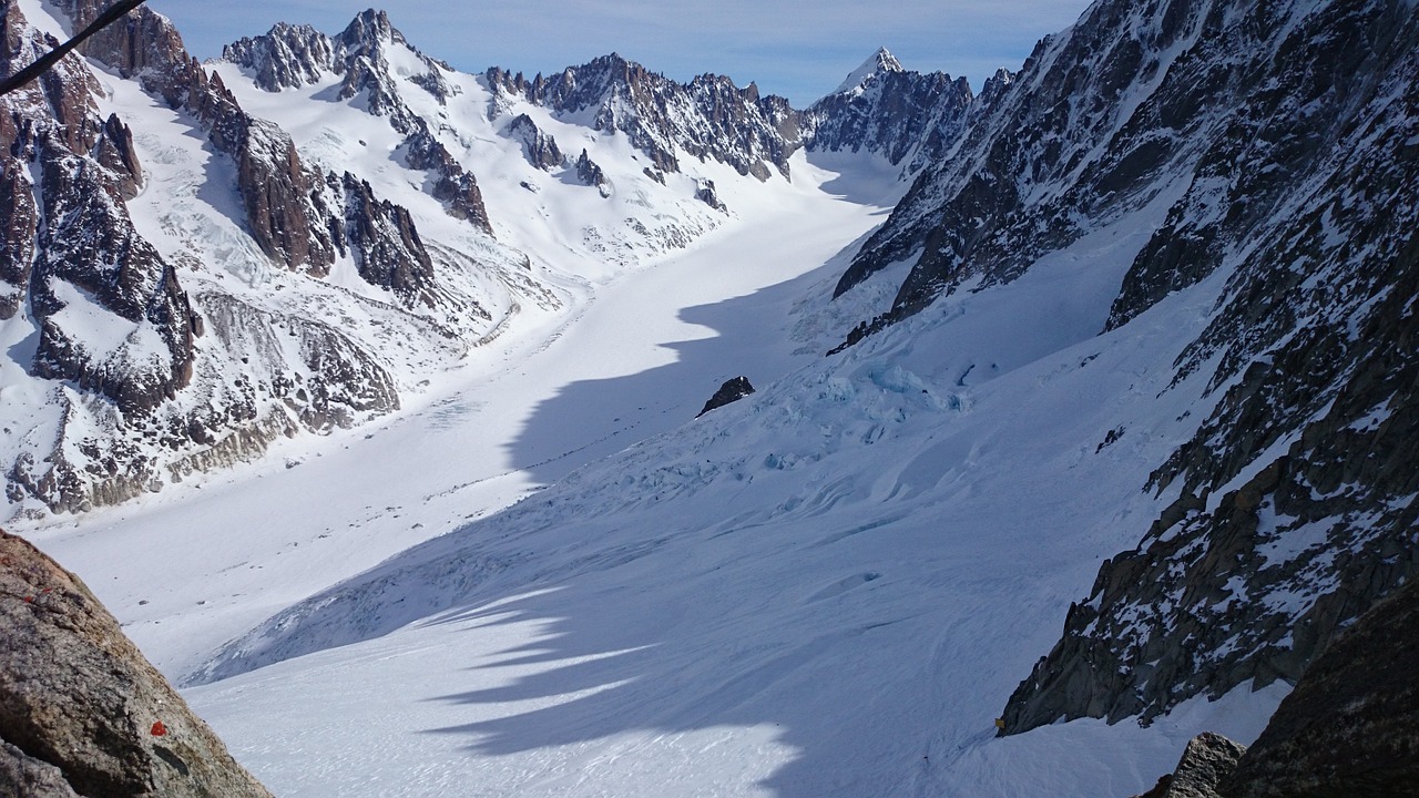 snow ice field glacier free photo