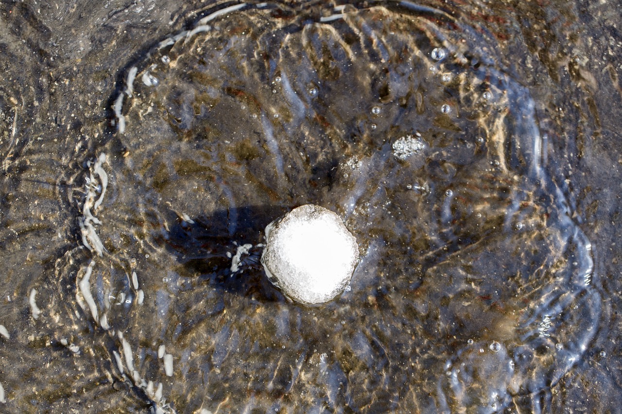 snow ball splash puddle free photo