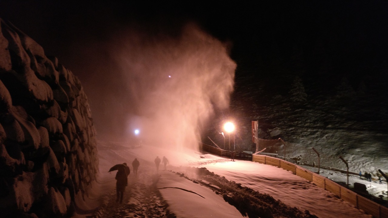 snow cannon mountains central switzerland free photo