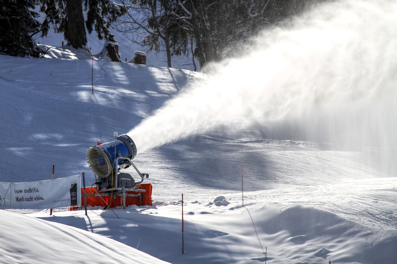 snow cannon snow making system snow guns free photo