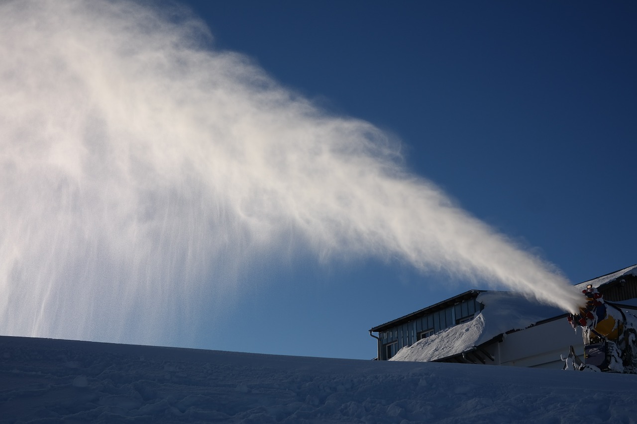 snow cannon nozzle spray free photo