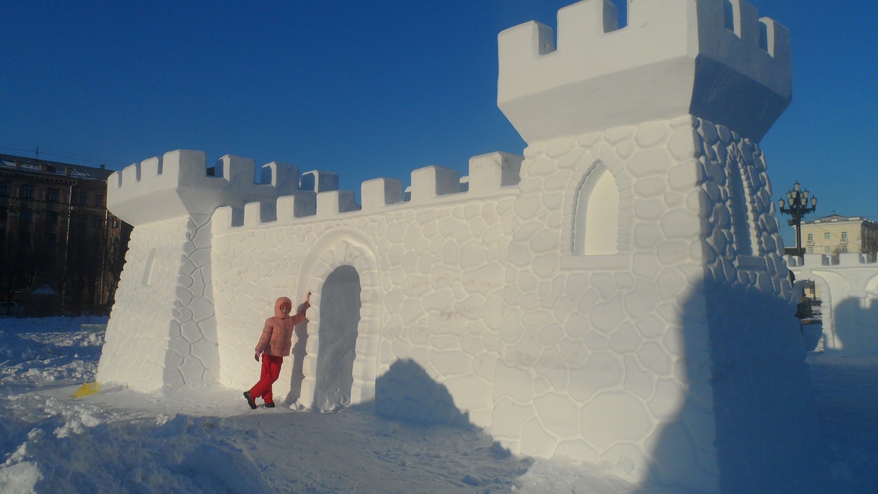 snow castle sky no sunset free photo