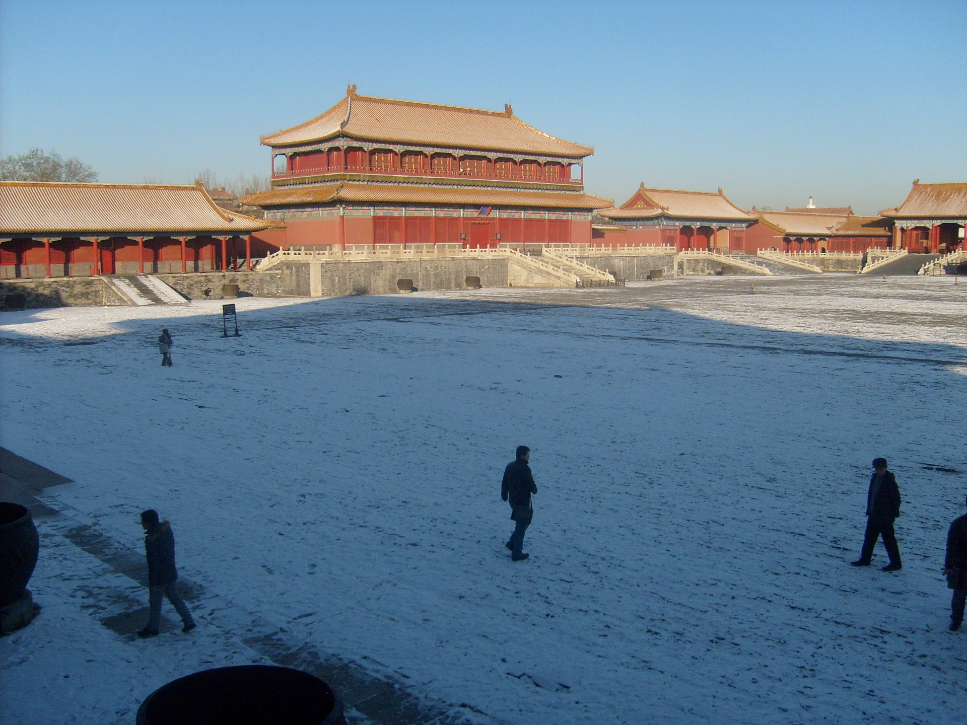 snow forbidden city free photo