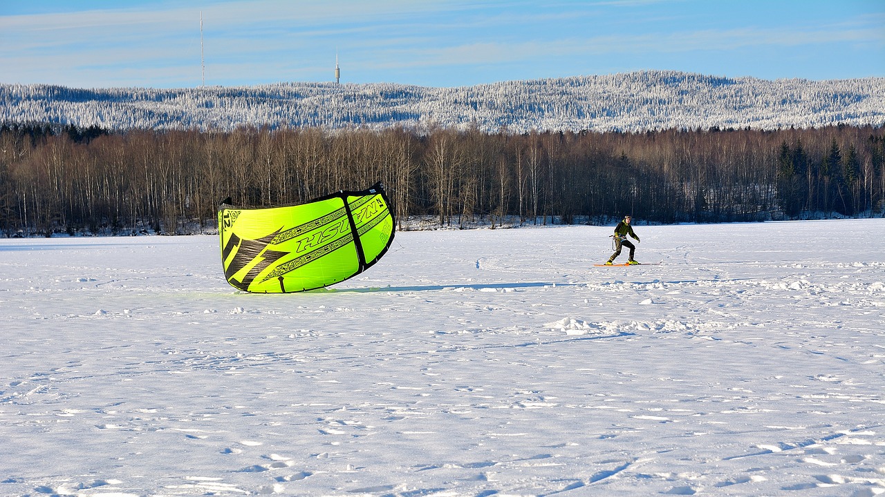 snow-kiting  winter  sport free photo