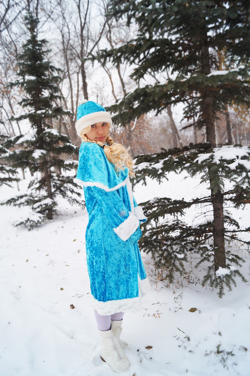 snow maiden costume new year's eve free photo