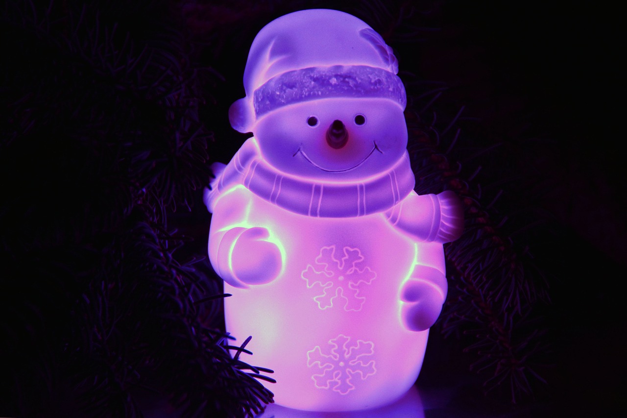 snow man pink decoration free photo