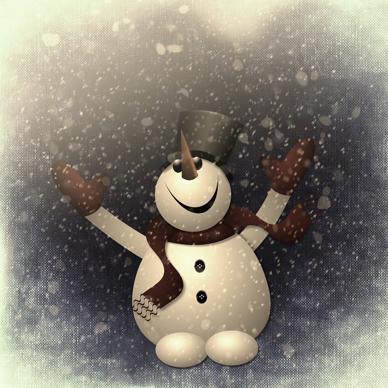 snow man snow cute free photo