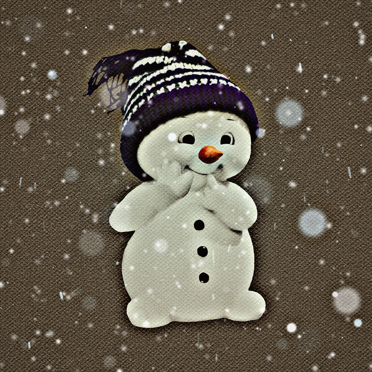 snow man tissue structure free photo