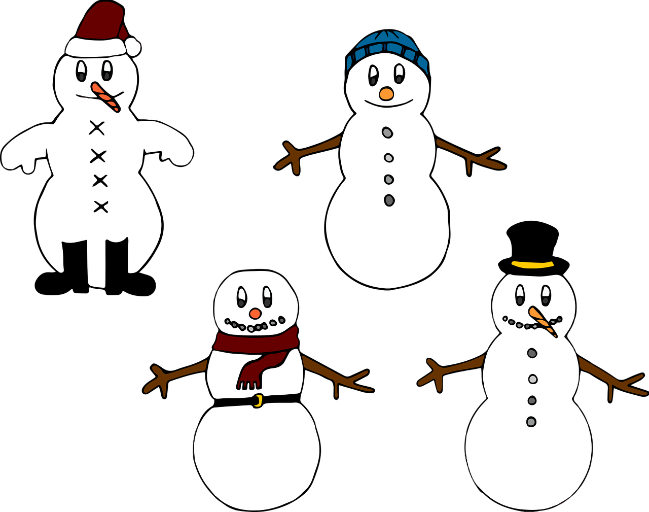 snow man winter christmas free photo