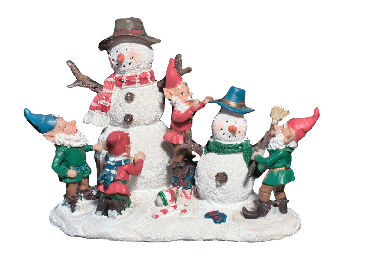 snow man elves deco free photo