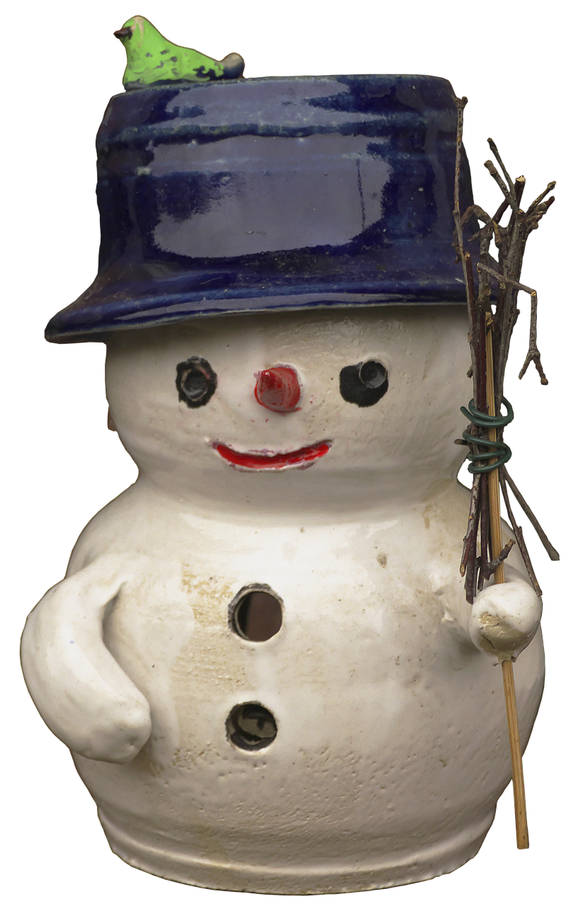 snow man figure ceramic free photo