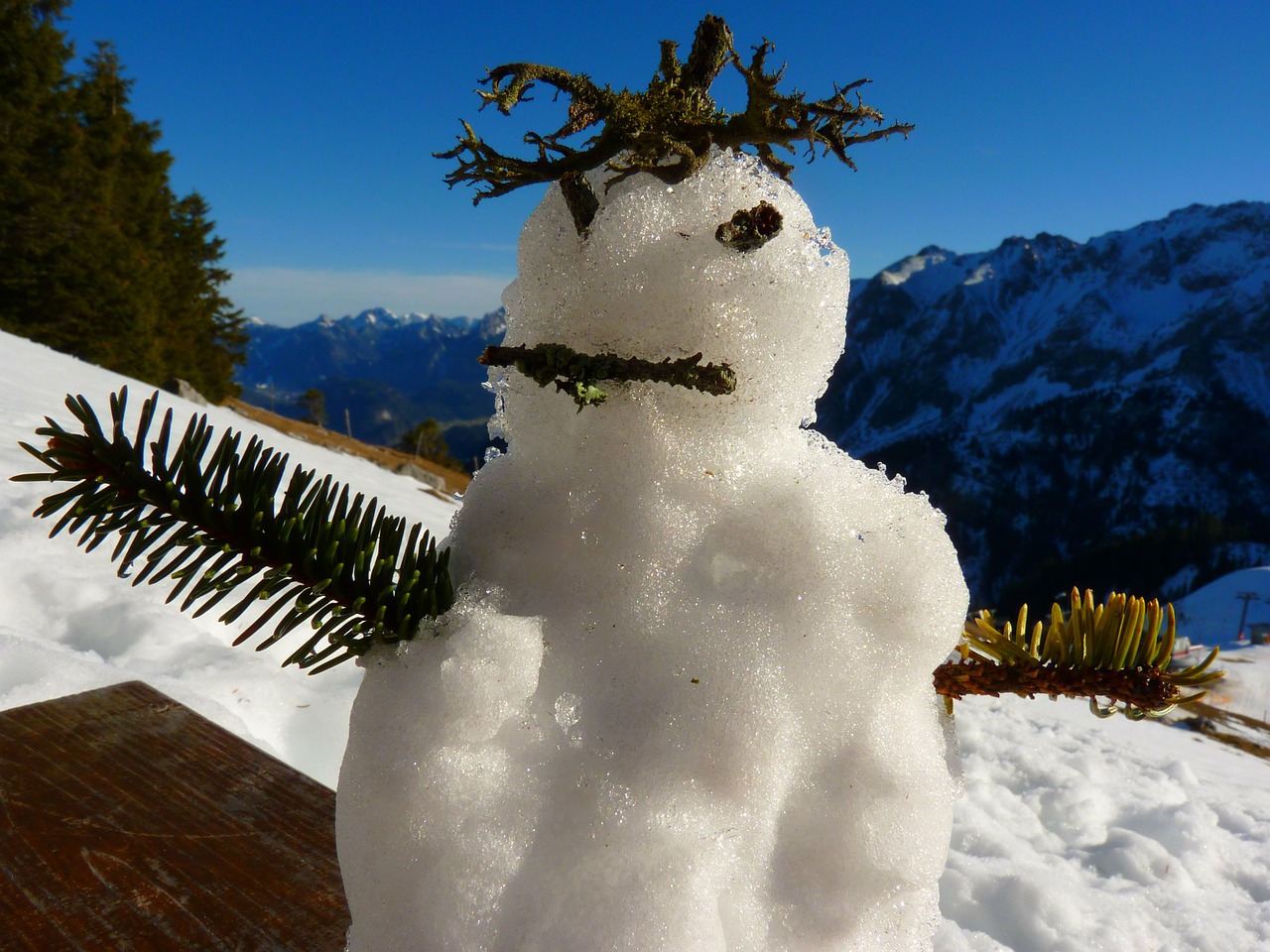 snow man mountain spirit spirit free photo