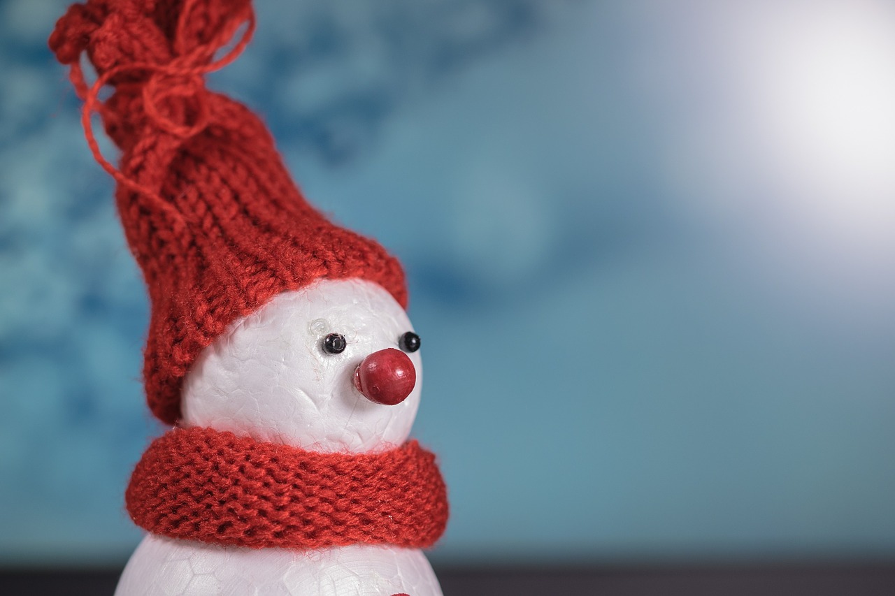 snow man winter cap free photo