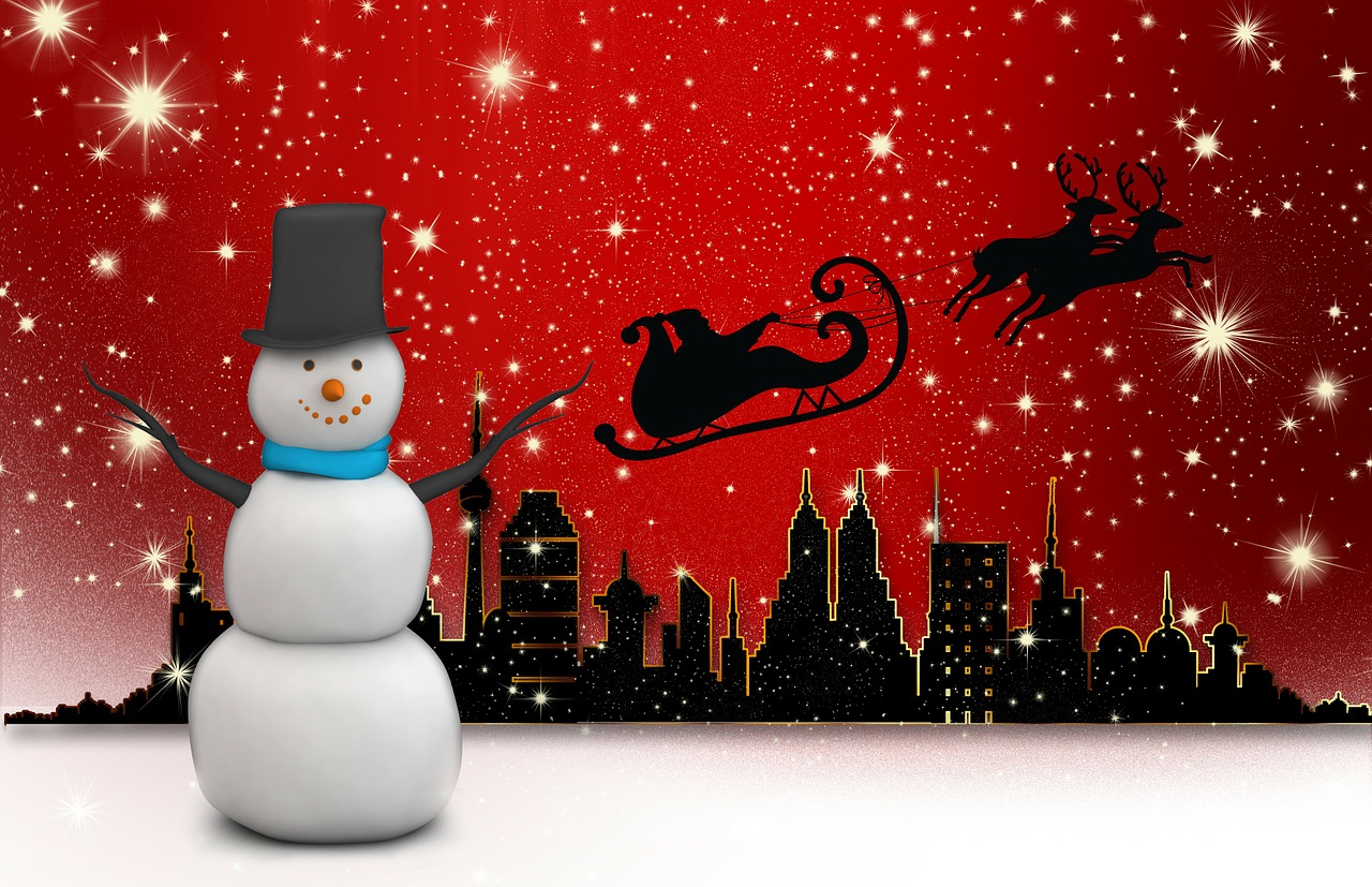 snow man city nicholas free photo