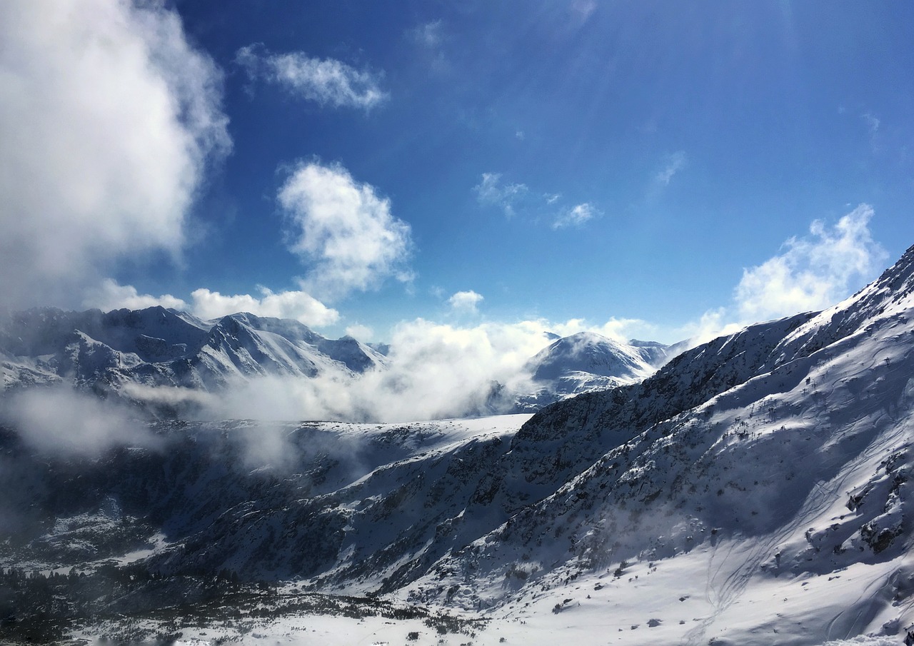 snow mountain blue cold free photo