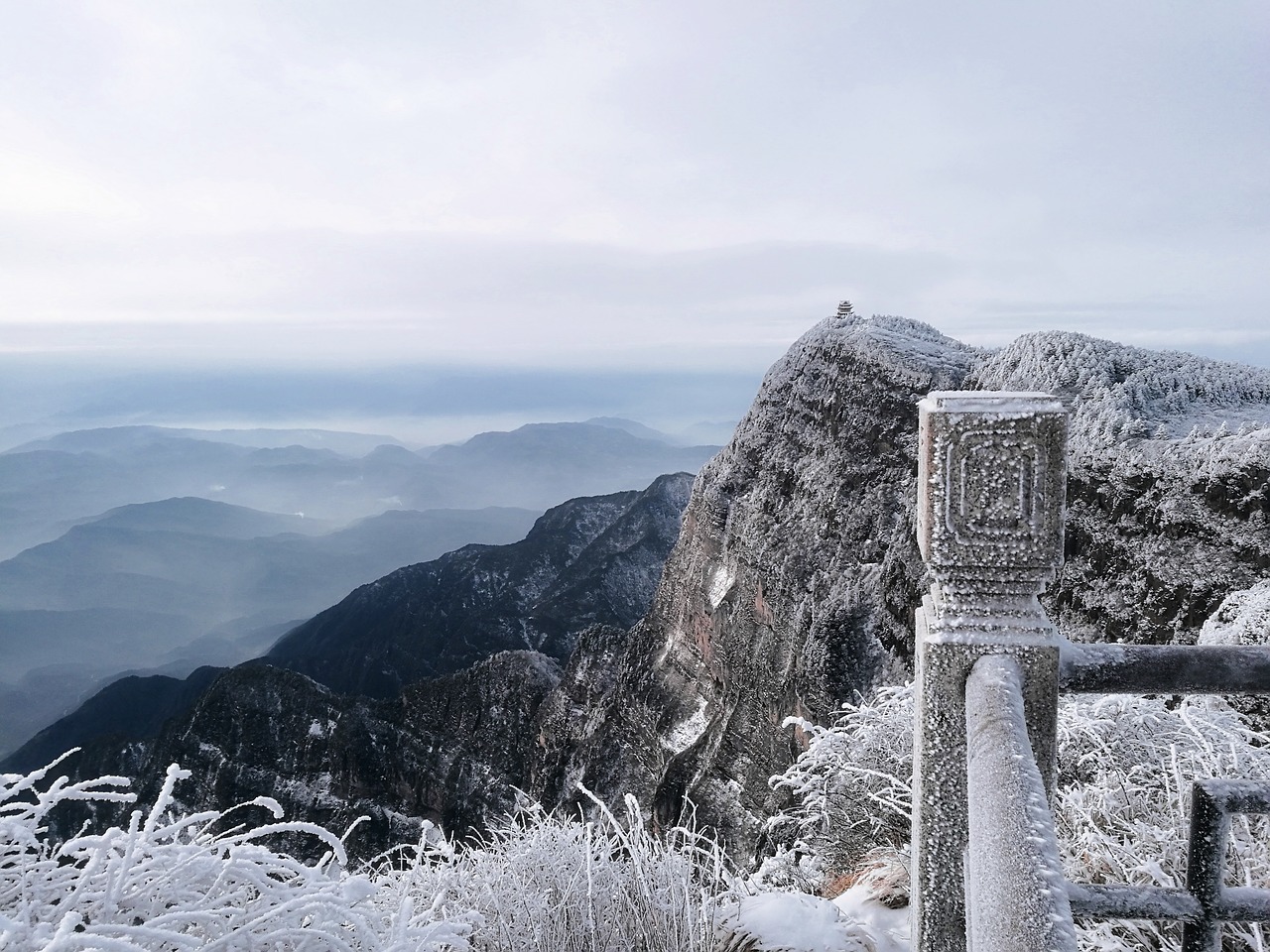 snow mountain emeishan snow free photo