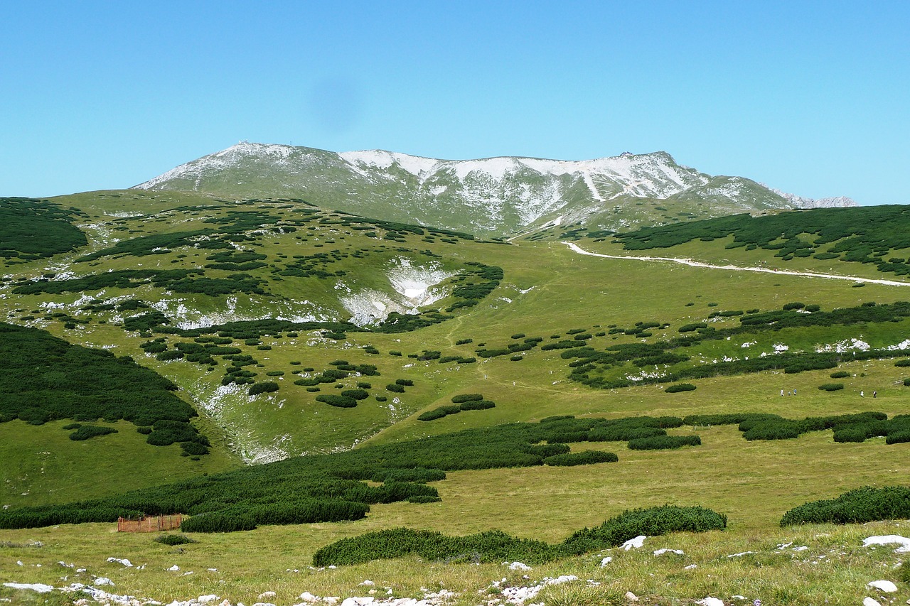 snow mountain hiking alm free photo