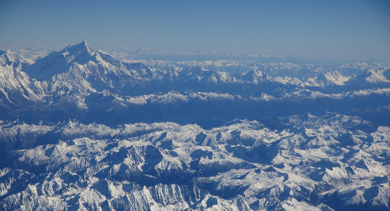 snow mountain  the qinghai-tibet plateau  aerial free photo