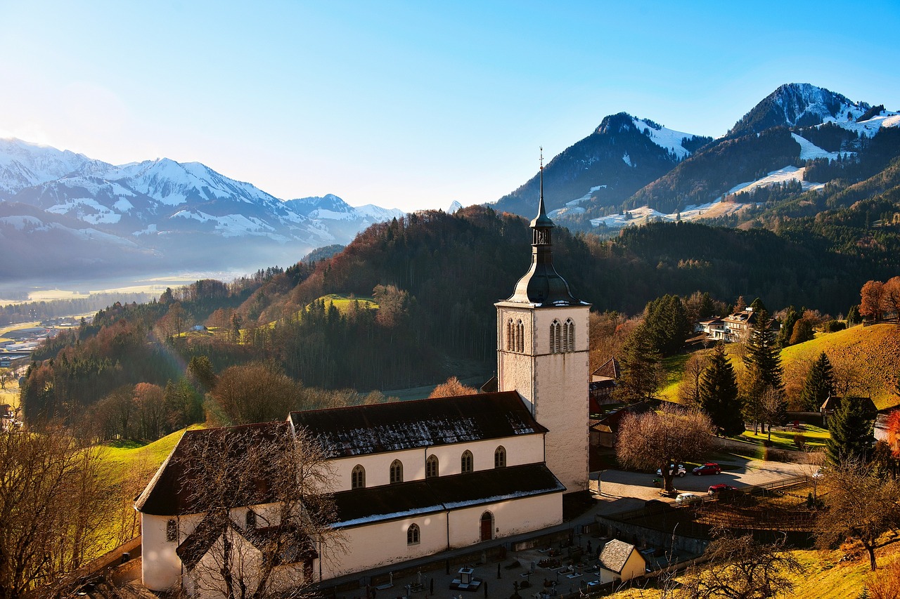 snow mountain europe and america switzerland free photo