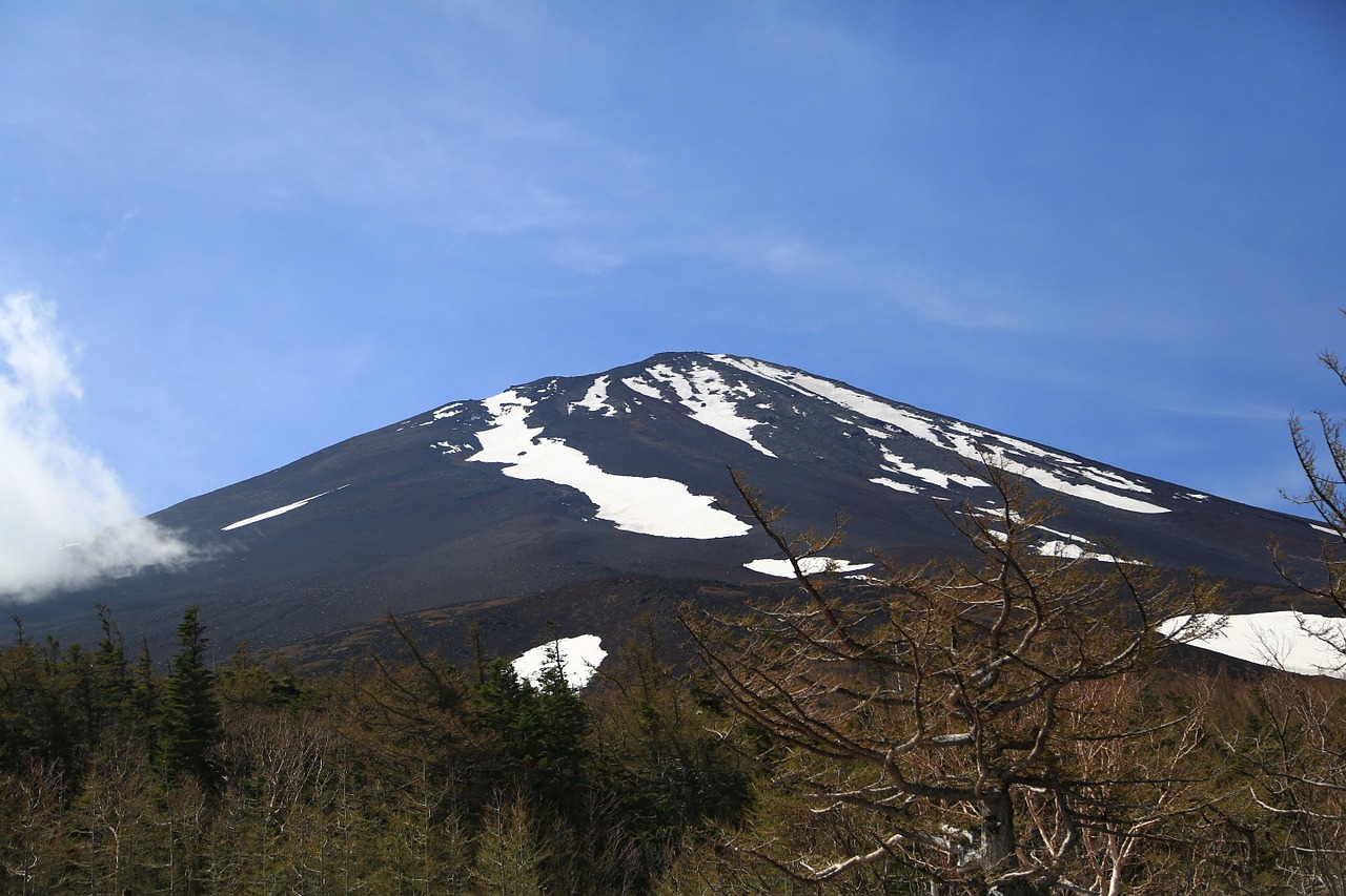 snow mountain mount fuji the scenery free photo