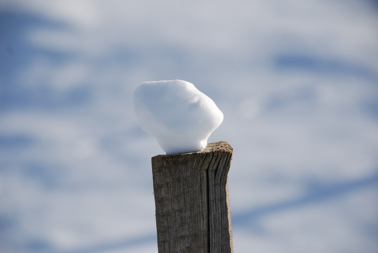 snow on the cake snow wooden posts free photo