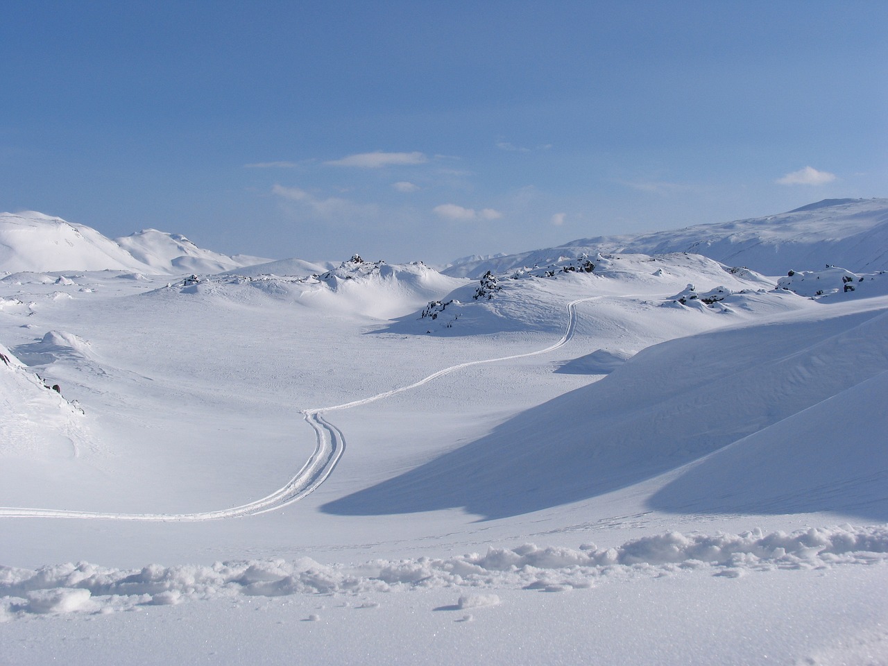 snow valley mountains winter free photo