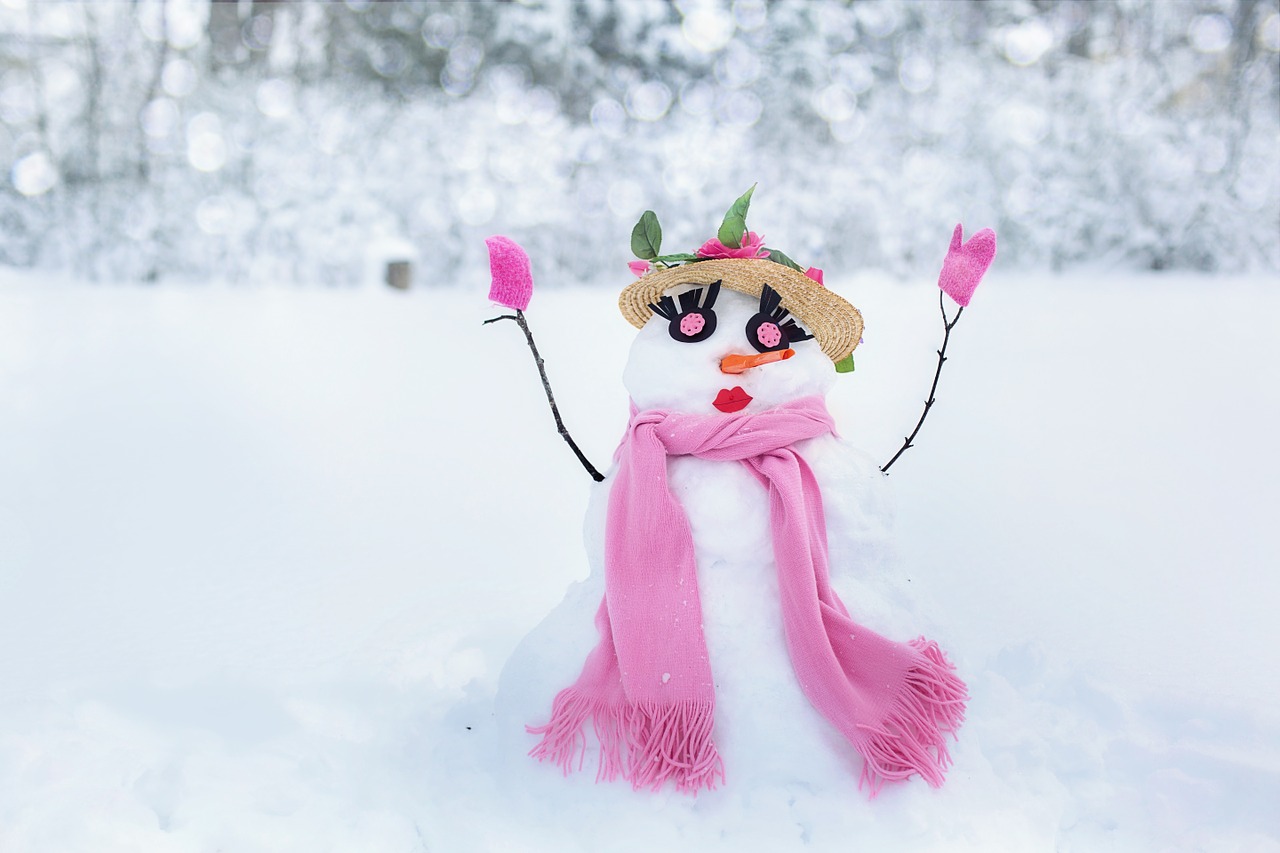 snow woman snowman snow free photo