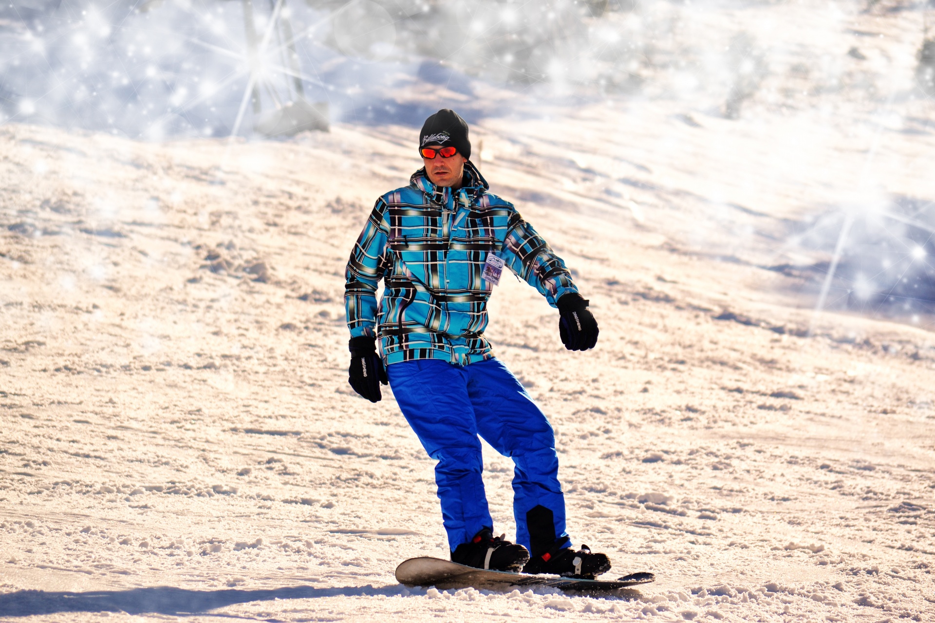 snowboarding man winter free photo