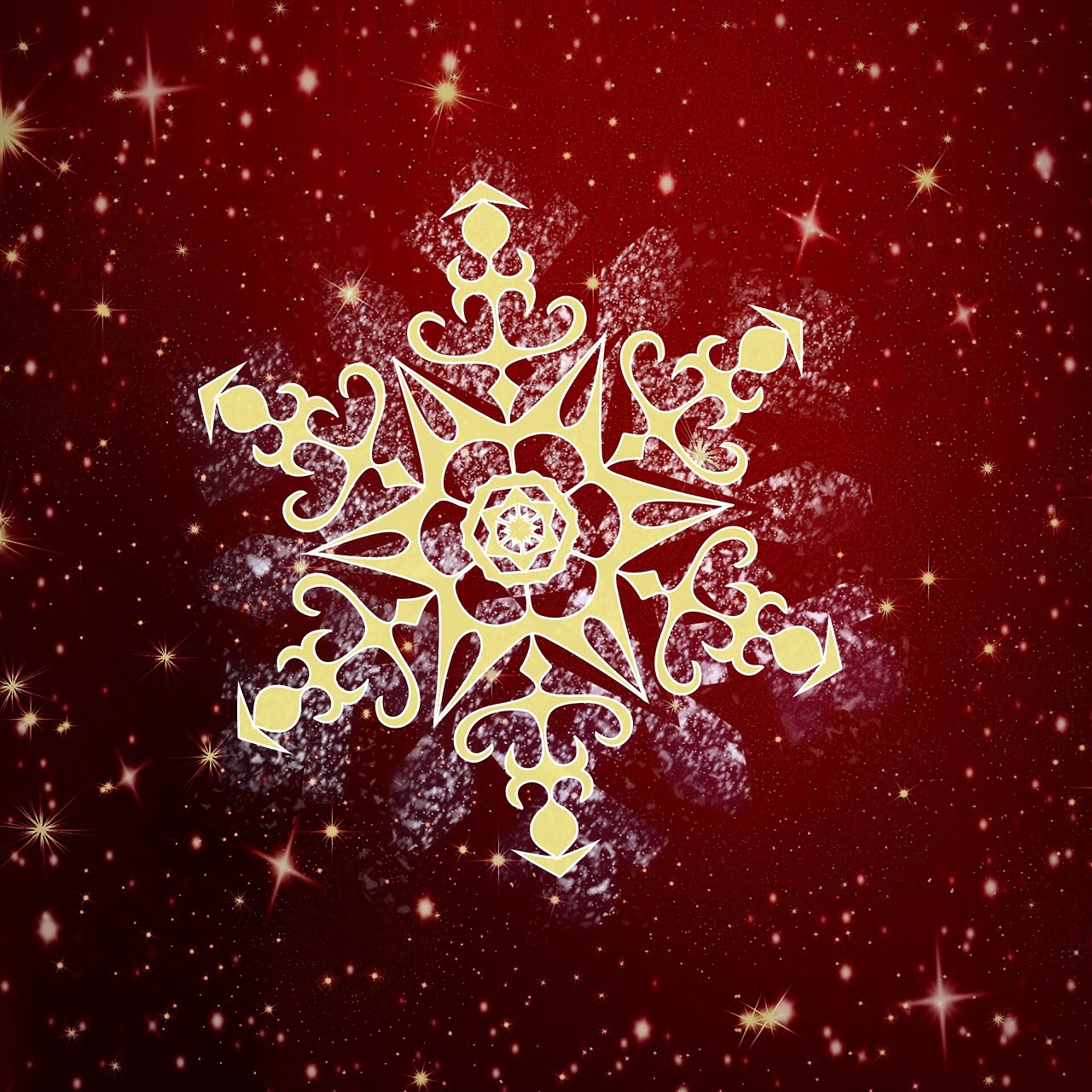 snowflake background christmas free photo