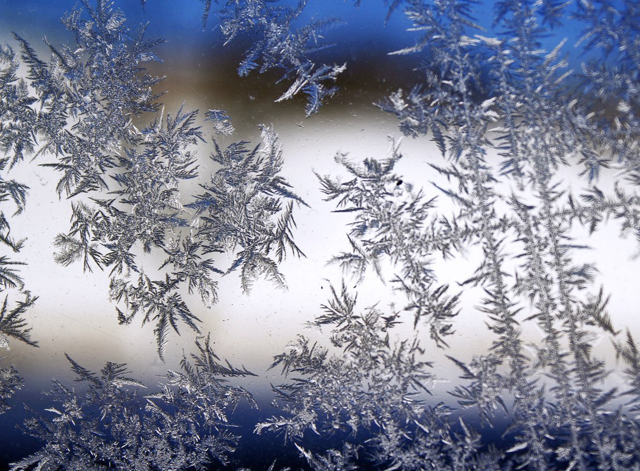 snowflake frost glass free photo