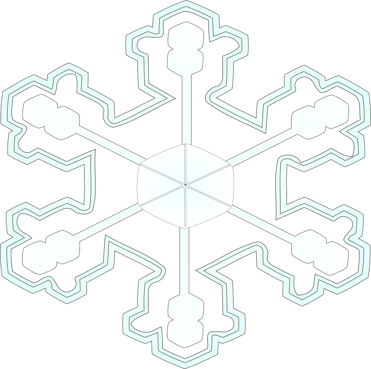 snowflake blue crystal free photo