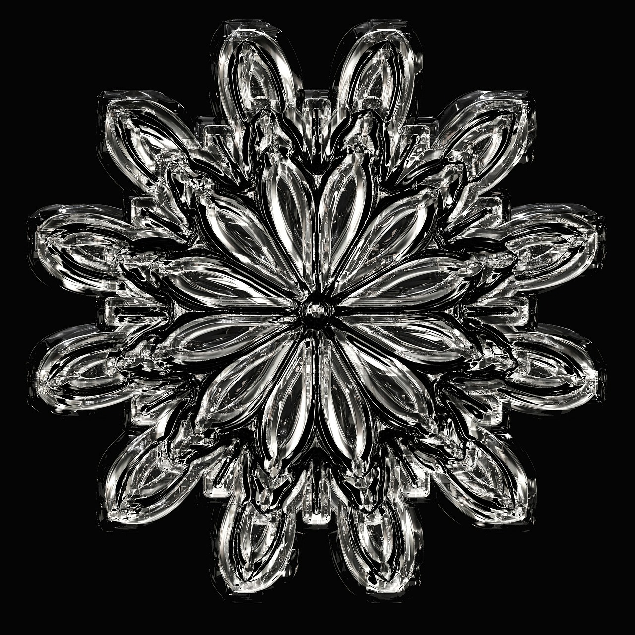 snowflake ice crystal ice free photo