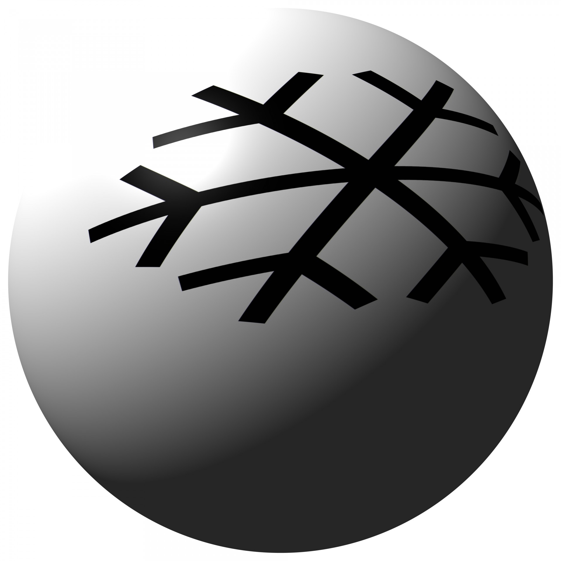 3d ball snowflake free photo