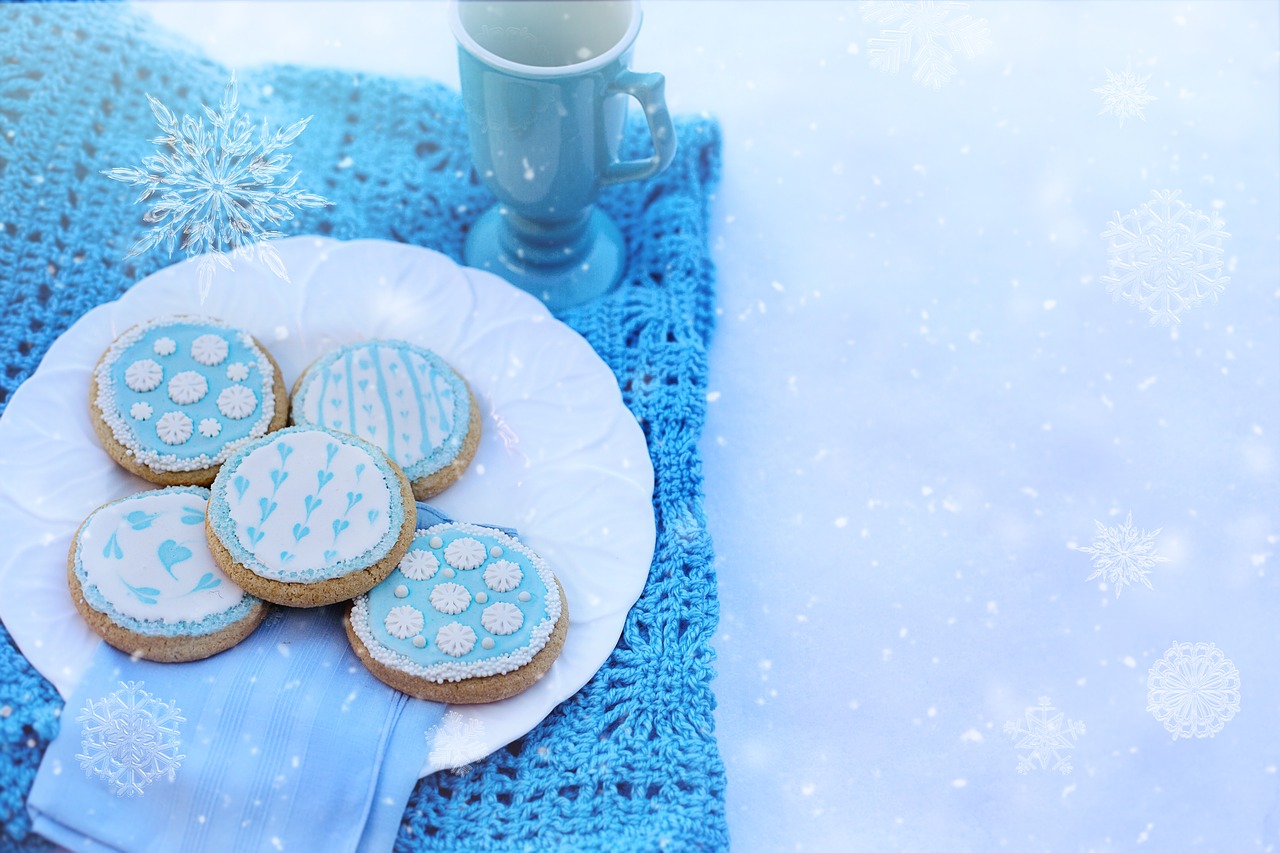 snowflake cookies  winter  cold free photo