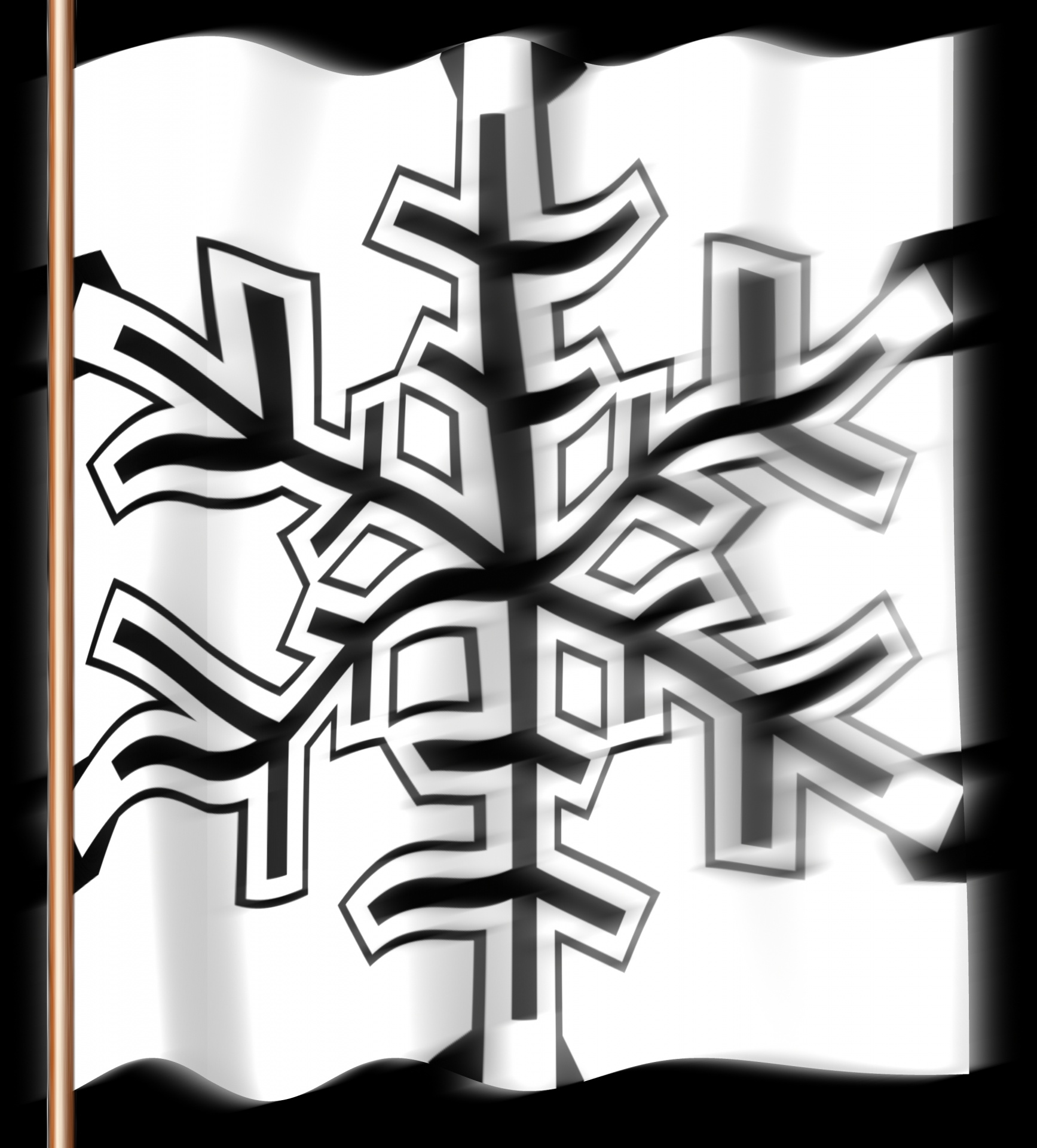 snowflake flag effect free photo
