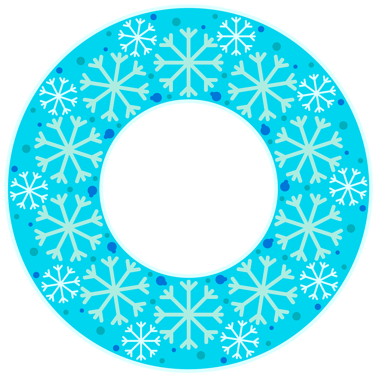 snowflake frame frame border free photo