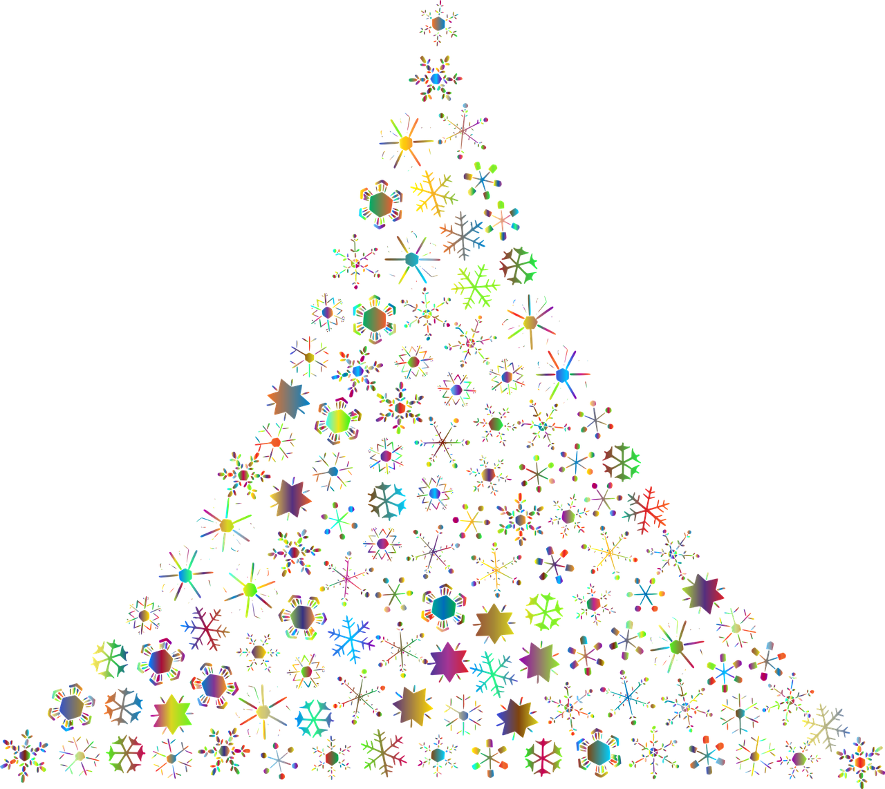 snowflakes abstract christmas tree free photo