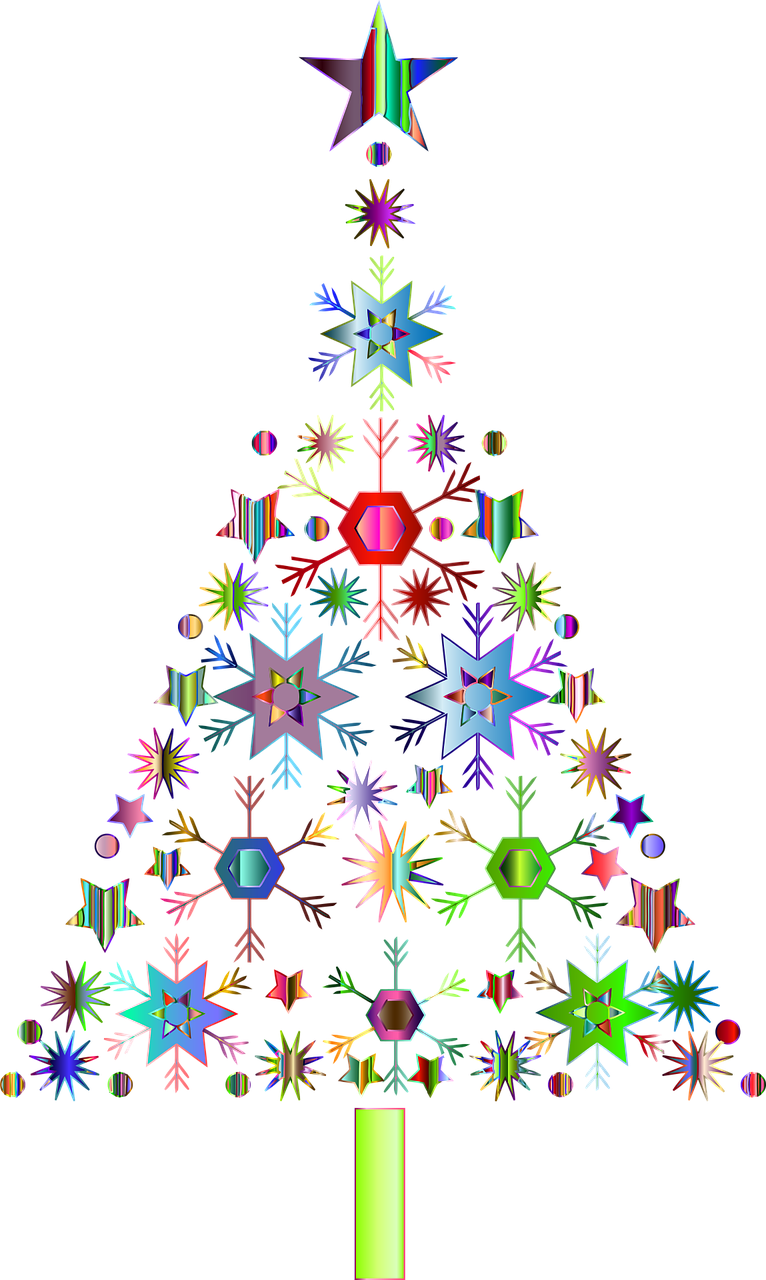 snowflakes christmas tree jesus free photo