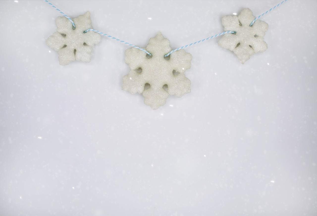 snowflakes winter background free photo