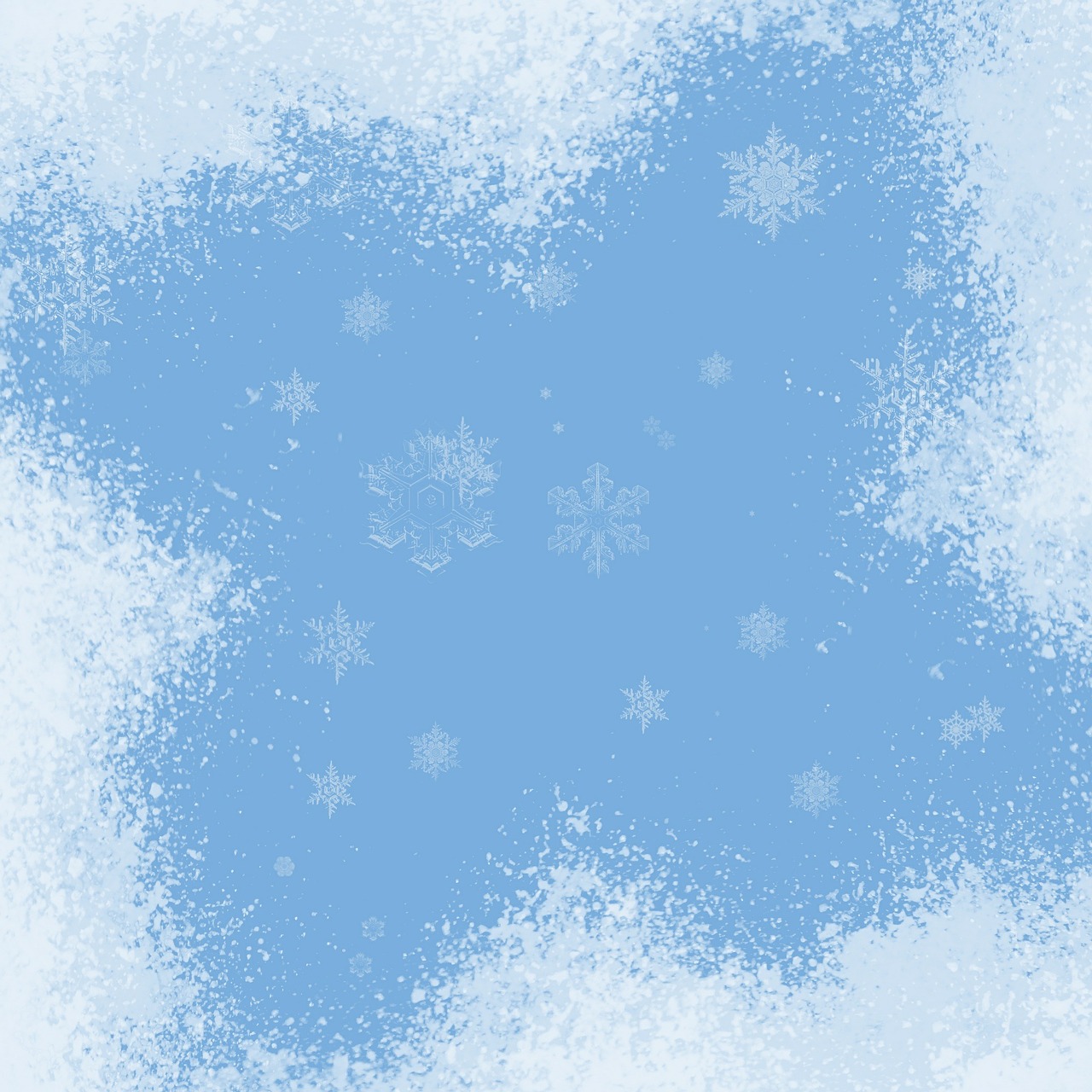 snowflakes blue winter free photo