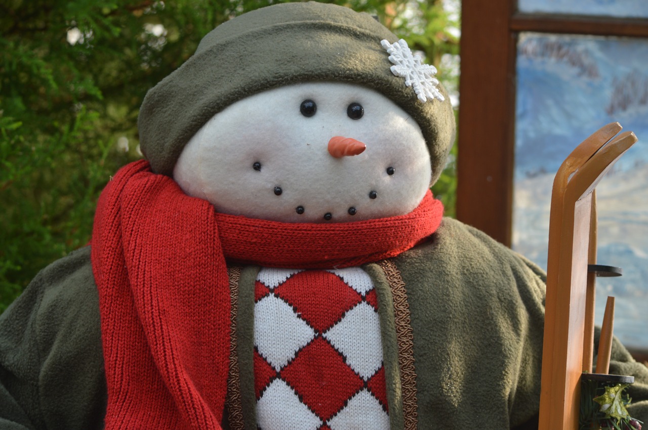 snowman winter christmas free photo