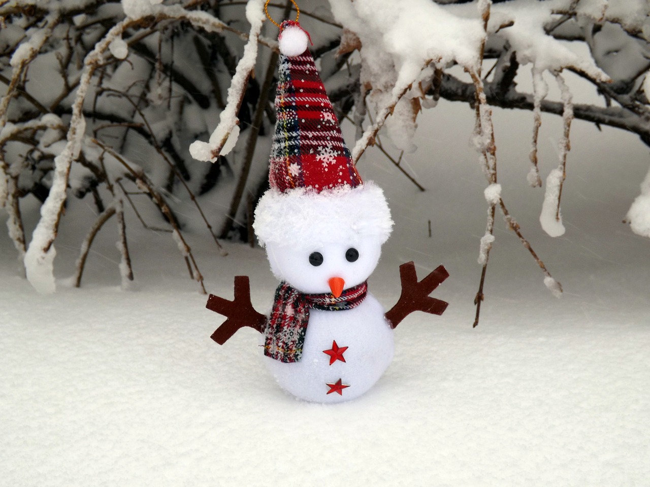 snowman winter white free photo