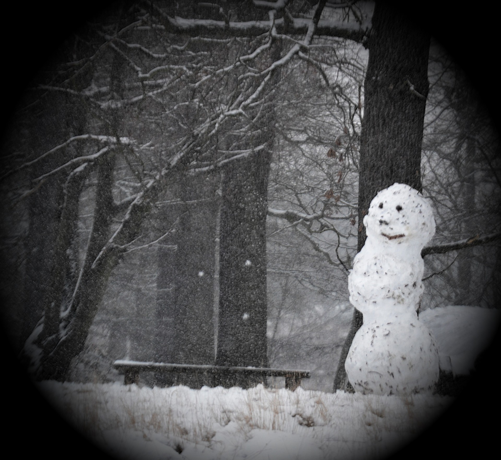 snowman snow white free photo