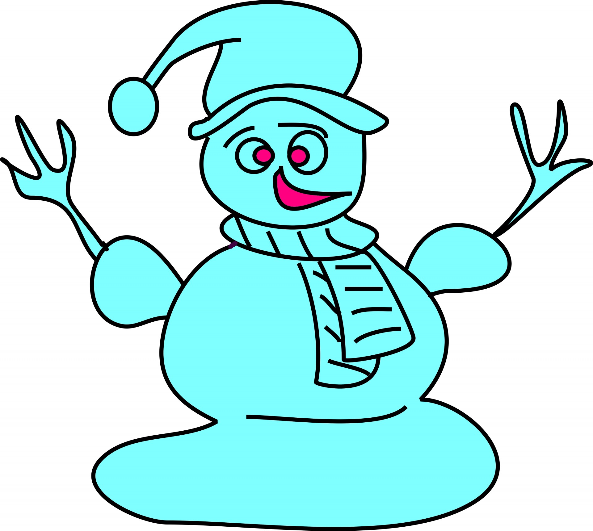 doodle drawing snowman free photo